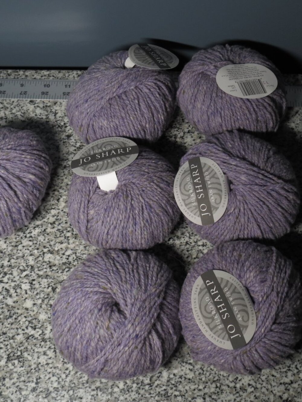 Jo Sharp Silkroad Aran Tweed142 Taffeta Wool Silk Cashmere Blend 6 new 50g Balls